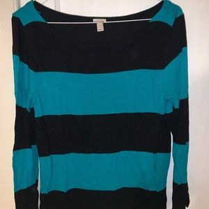 J. Crew large stripe long sleeve